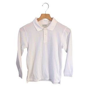 George White Long Sleeve School Uniform Polo Collared Shirt Large 10-12